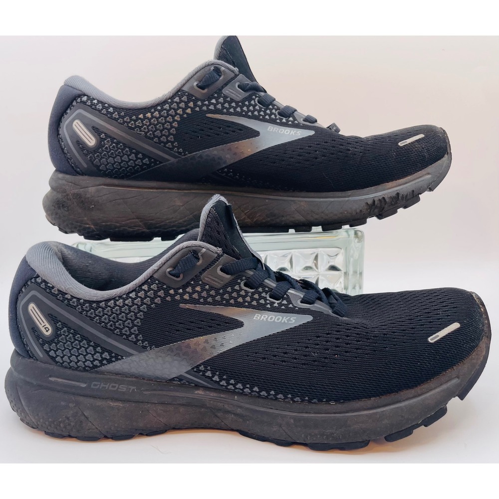 Brooks Ghost 14 Running Shoes Womens 9 Black 1203561B020 Low Top Sneakers